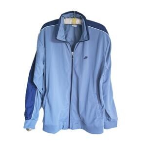 Nike Vintage N98 Tribute Blue Striped Full Zip Athletic Jacket XL